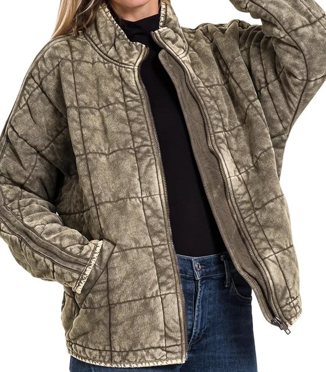 "The Blake" Washed Quilted Jacket BOLD Boutique MN