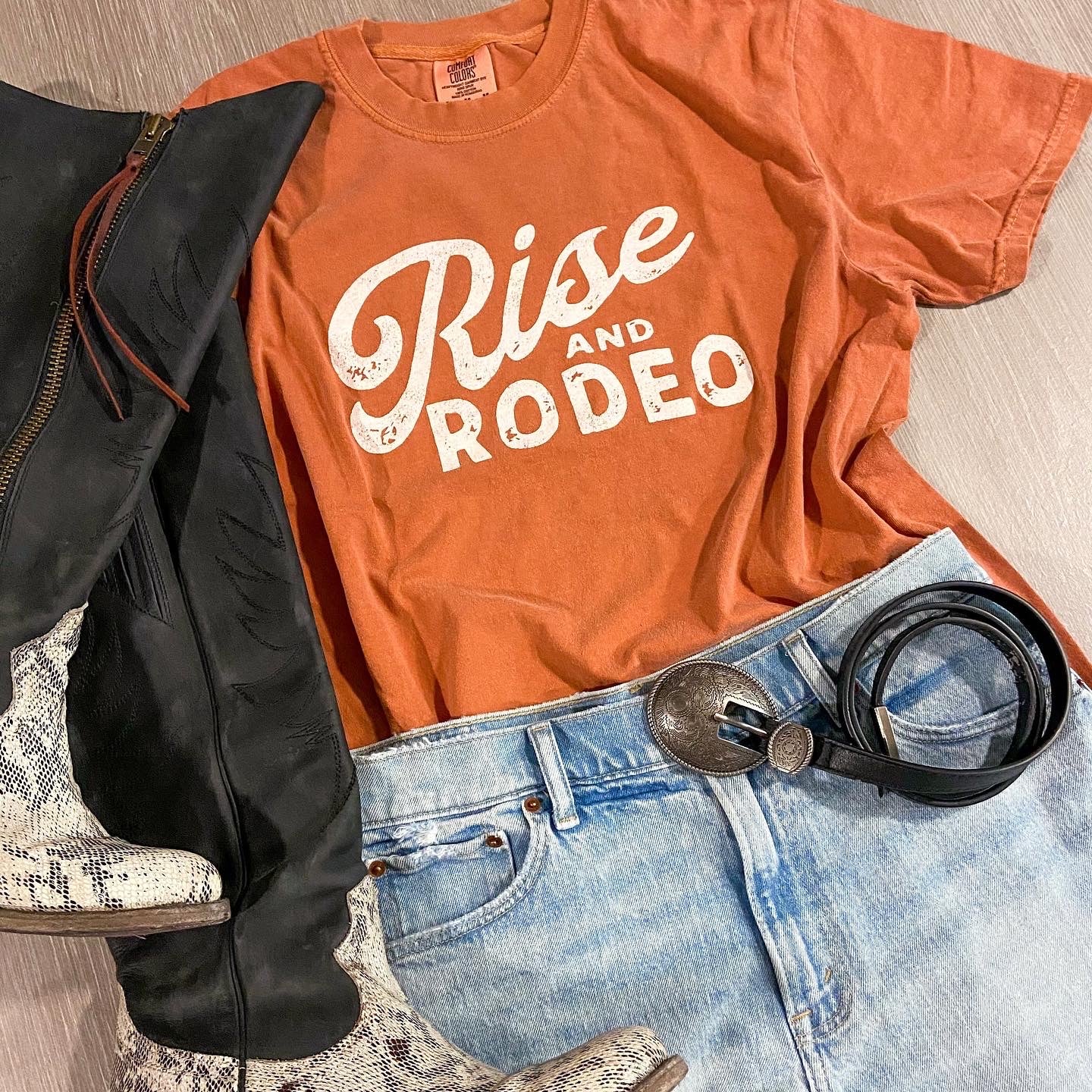 "Rise & Rodeo" Graphic T-Shirt