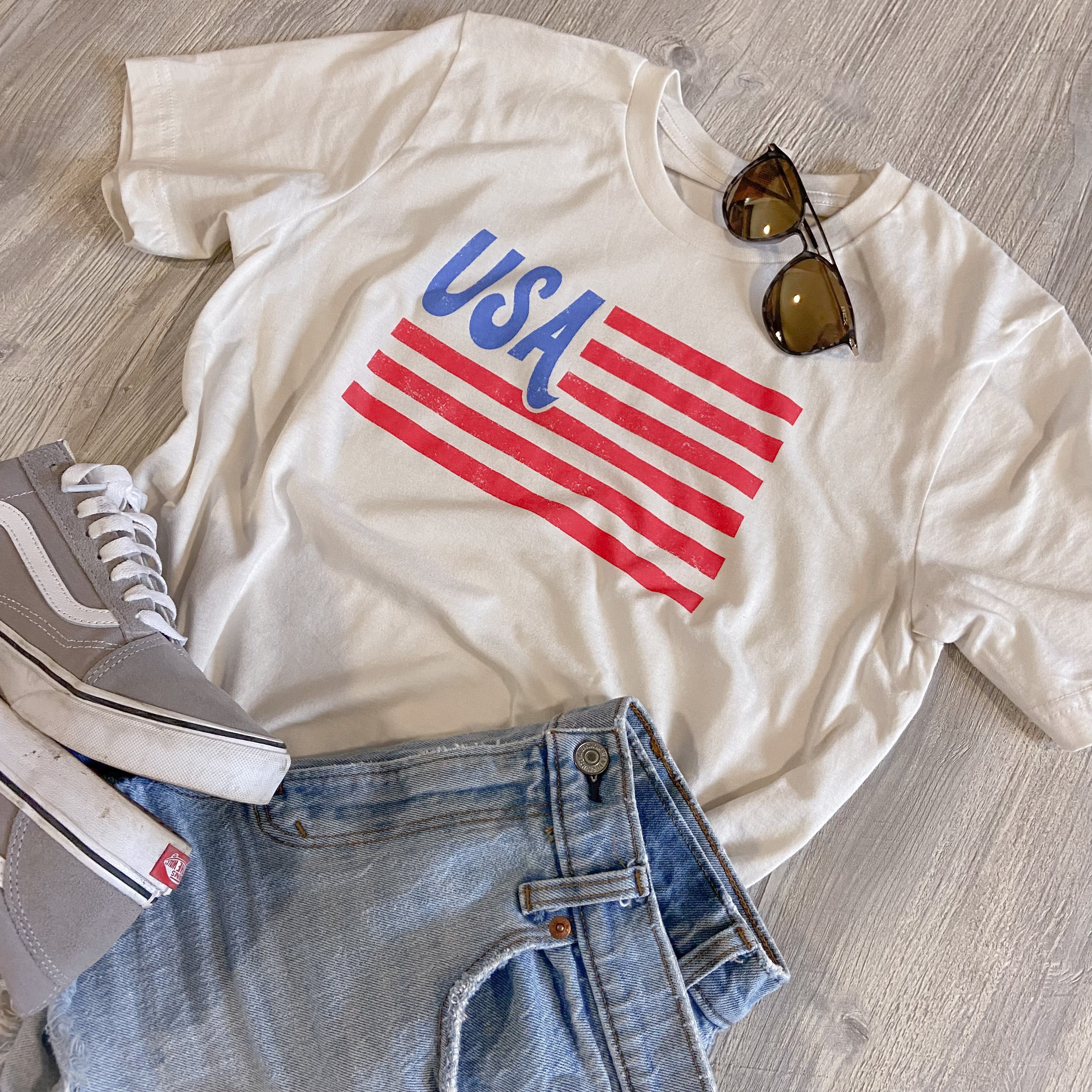 "USA Flag" Graphic T-Shirt